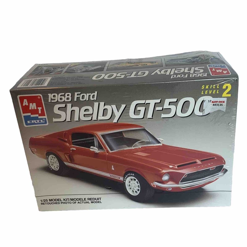 VTG 1990 AMT ERTL 1968 Ford Shelby GT-500 Mustang SEALED 1/25 Car Model Kit 6541